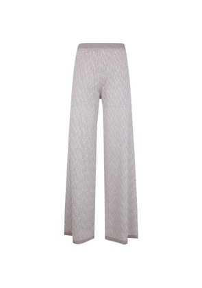 D.Exterior zigzag-pattern trousers - Neutrals
