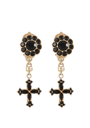 Dolce & Gabbana rhinestone clip earrings - Gold
