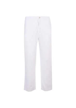 120% Lino drawstring trousers - White