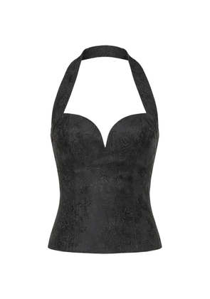 Reformation Astrid floral-print top - Black