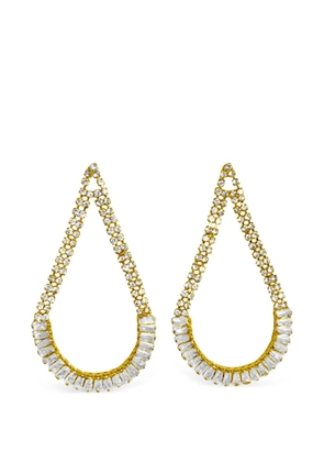 HZMER JEWELLERY teardrop embellished earrings - Gold