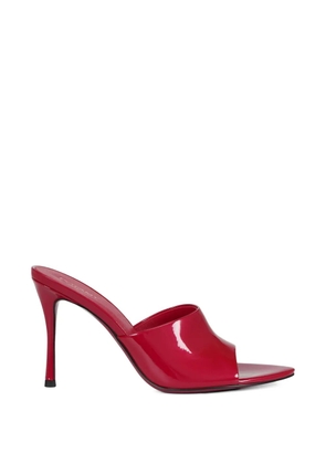 POTAMY pointed leather mules - Red
