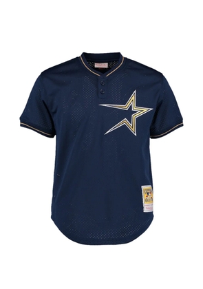 Mitchell & Ness 1997 Houston Astros star-print short-sleeve polo shirt - Blue