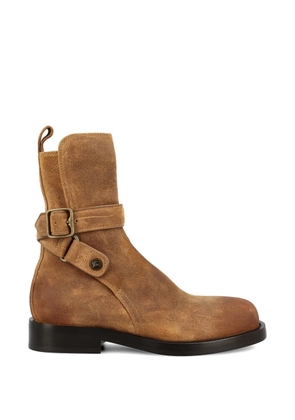 Burberry buckle strap boots - Brown