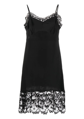 Simone Rocha sleeveless lace-hem dress - Black