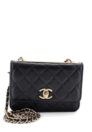 CHANEL Pre-Owned Trendy CC Wallet on Chain Quilted Lambskin Mini crossbody bag - Black