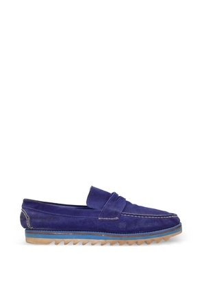 Vintage suede flat loafers - Blue