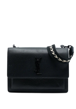 Saint Laurent Pre-Owned 2012-2025 Medium Grained Calfskin Guitar Strap Monogram Sunset crossbody bag - Black