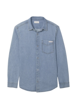 Calvin Klein long-sleeved chest-pocket shirt - Blue