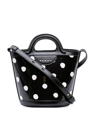 Marni Pre-Owned 2015-2025 Patent Polka Dot Tropicalia satchel - Black