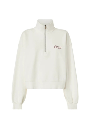 PINKO quarter-zip printed sweatshirt - Neutrals