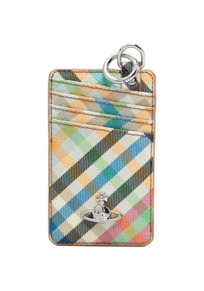 Vivienne Westwood plaid vertical card holder - Blue