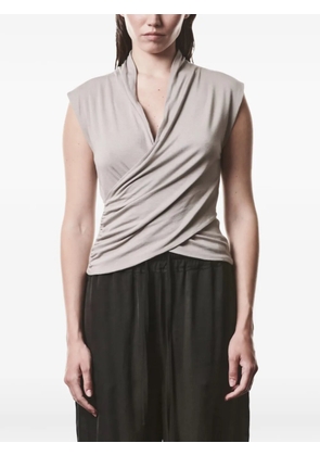 Thom Krom surplice sleeveless t-shirt - Neutrals