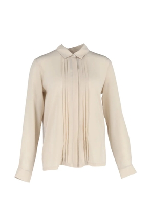 Max Mara Rennes plissé button-down shirt - Neutrals