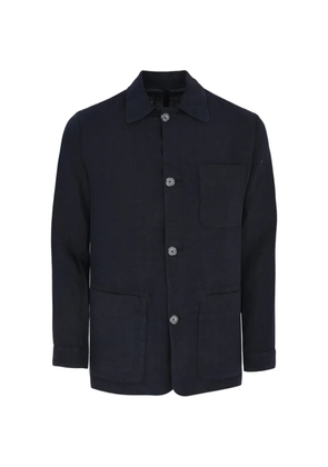 120% Lino buttoned pocket jacket - Blue