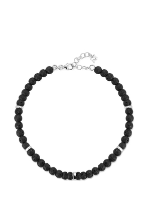 Mateo Hex Nut lava rock bracelet - Black
