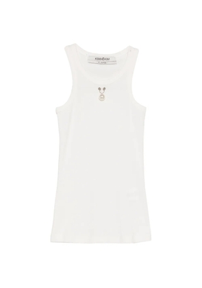Kimhekim faux-pearl embellished vest - White