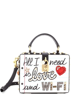 Dolce & Gabbana Pre-Owned Treasure Box Bag Embellished Printed Leather Small satchel - Black