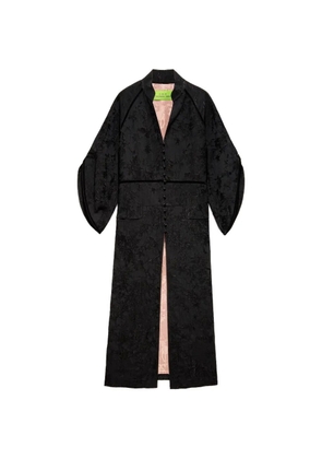 Shanghai Tang floral buttoned coat - Black