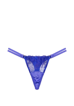 Fleur Of England Iris Silk Thong - Blue