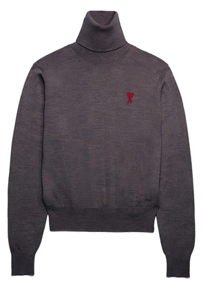 AMI Paris Ami De Coeur turtleneck wool jumper - Grey