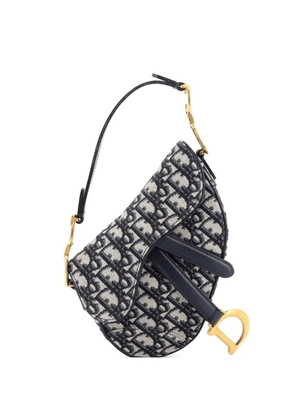 Christian Dior Pre-Owned Saddle Handbag Oblique Canvas Mini shoulder bag - Blue