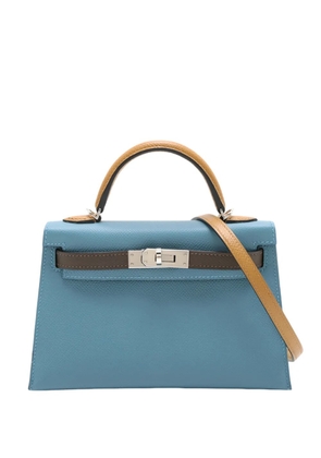 Hermès Pre-Owned 2023 Mini Tricolor Epsom Kelly II Sellier 20 satchel - Blue