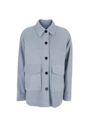 Arma Kaylee buttoned pocket lamb jacket - Blue