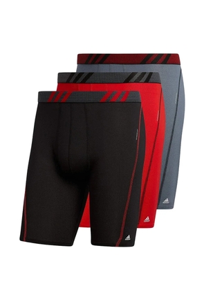 adidas logo-print boxer briefs (set of three) - Black