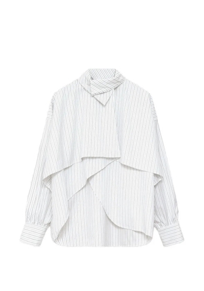 Margaux Lonnberg Bird striped blouse - White