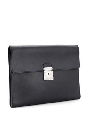 Louis Vuitton Pre-Owned Porte-Documents Minuto Portfolio Taiga Leather clutch bag - Black