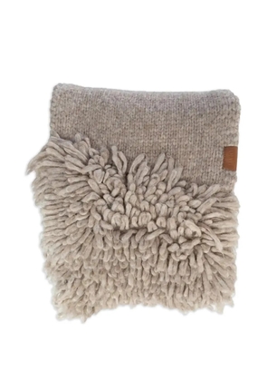 LOEWE fringed scarf - Neutrals