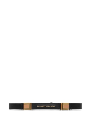 Elisabetta Franchi logo leather belt - Black