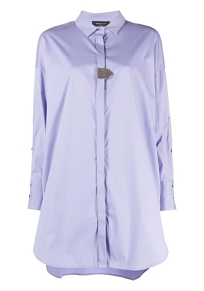 Fabiana Filippi bead-embellished shirt dress - Purple