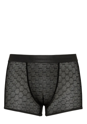 DSQUARED2 logo-jacquard mesh boxers - Black