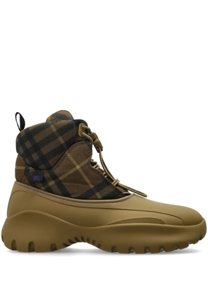 Burberry checked boots - Green