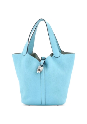 Hermès Pre-Owned Picotin Lock Bag Clemence MM bucket bag - Blue