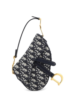 Christian Dior Pre-Owned Saddle Handbag Oblique Canvas Mini shoulder bag - Blue