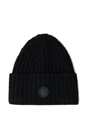 BOGNER Kilian ribbed logo-patch beanie hat - Black
