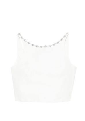 Maje Crystal-embellished top - White