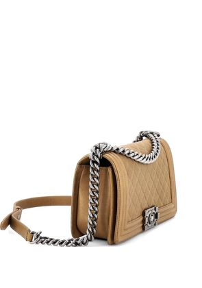 CHANEL Pre-Owned Boy Flap Bag Quilted Caviar Old Medium crossbody bag - Brown