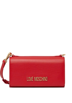 Love Moschino logo-lettering cross body bag - Red