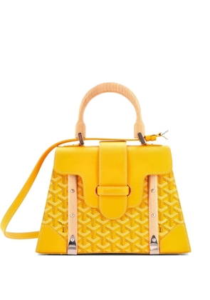 Goyard Pre-Owned Saigon Top Handle Bag Coated Canvas with Leather PM satchel - Yellow