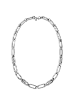 Michael Kors logo-chain necklace - Silver