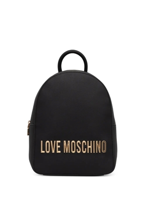 Love Moschino logo-plaque backpack - Black