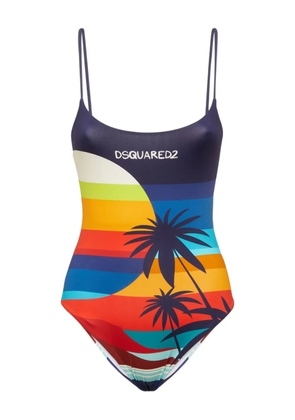 DSQUARED2 graphic-print bodysuit - Orange