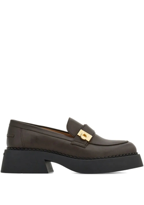 Ferragamo leather loafers - Brown