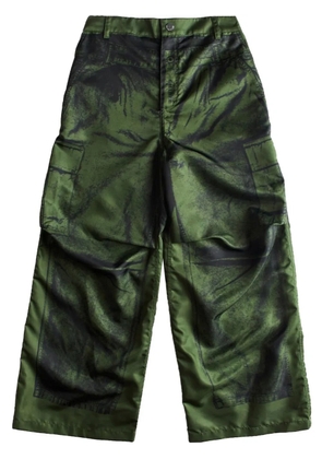 Jean Paul Gaultier trompe l'oeil-print trousers - Green