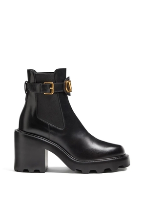 Valentino Garavani VLogo Signature calfskin Beatle 90mm - Black