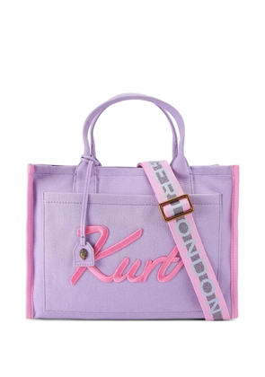 Kurt Geiger London Kurt logo-embroidered tote bag - Purple